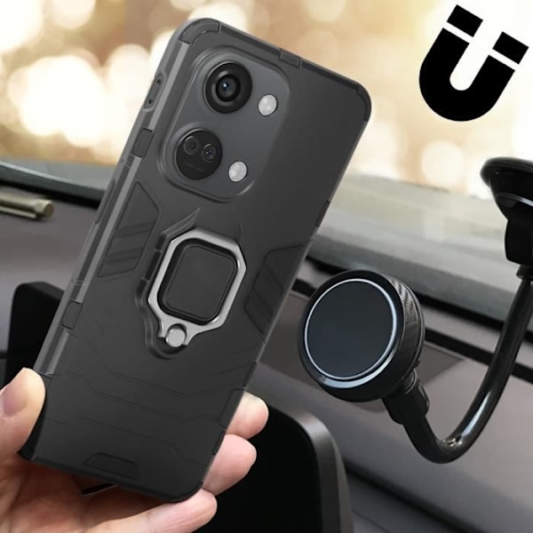 Fodral för OnePlus Nord 3 5G Hybrid Ring Support Ring Collection Svart Svart