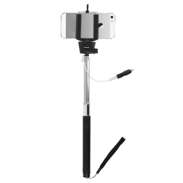 Selfie Stang - AVIZAR - iPhone - Teleskopisk 1m - Roterende - Sølv
