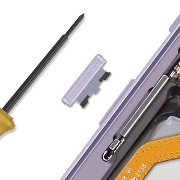 Strömbrytare för Galaxy S21 FE Service Pack Samsung Lavendel Violett
