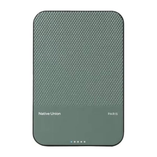 Extern Batteri 5000mAh Magnetisk MagSafe & Qi2 Native Union Grön