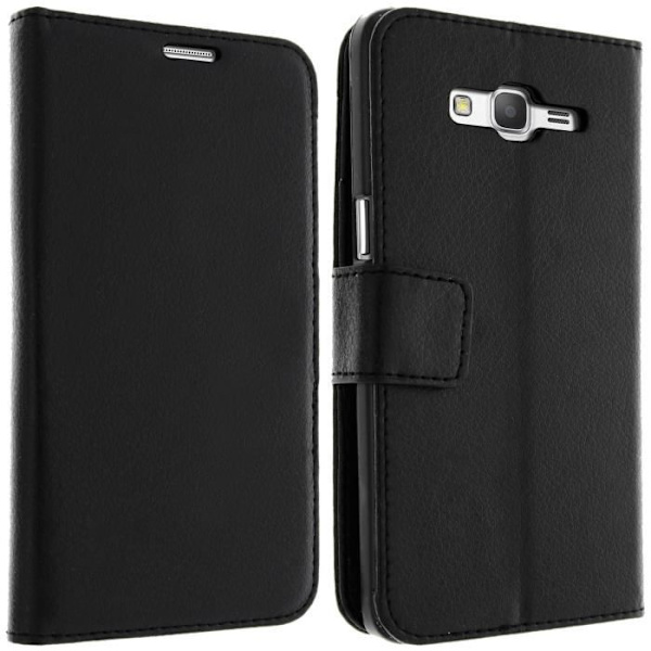 Wallet Flip Case til Samsung Galaxy Grand Prime - sort cover Svart