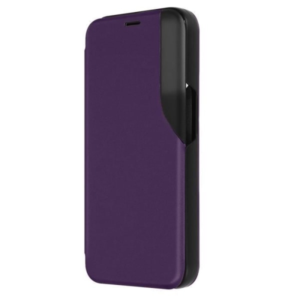 Cover til iPhone 15 Plus Flip Display Window Support Video Dark Purple Mörklila