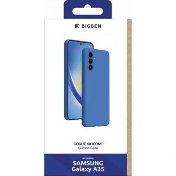 Fodral till Samsung Galaxy A35 - BIGBEN CONNECTED - Silikon SoftTouch Stötsäker - Blå Blå