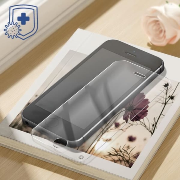 Elokuvasuoja iPhone 5, 5s, 5C, SE 2016 Sinivalaistusvastainen Elinikäinen takuu Force Glass Vit