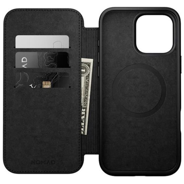 MagSafe Cover til iPhone 16 Pro Max - NOMAD - Folio Modern kortholder - Brun kastanj