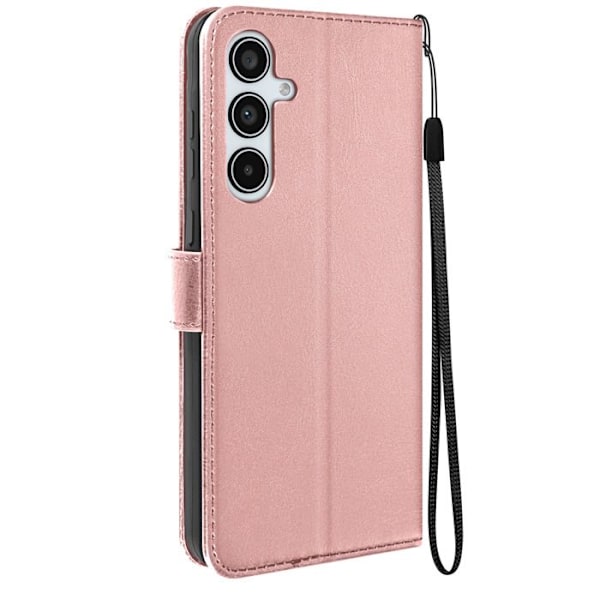 Plånboksfodral till Samsung A35 5G - MAYAXESS - Champagnerosa - Stativ och armbandsfunktion Rosa
