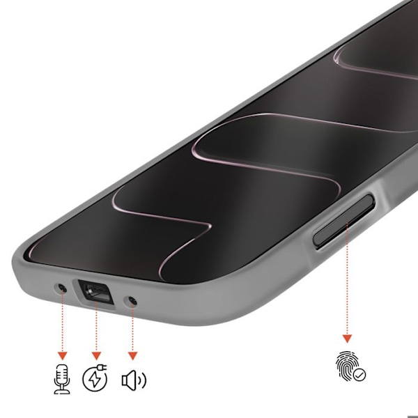 MagSafe-cover til iPhone iPhone Air Beskyttelse Bi-materiale Hård Bagside Grå Grå