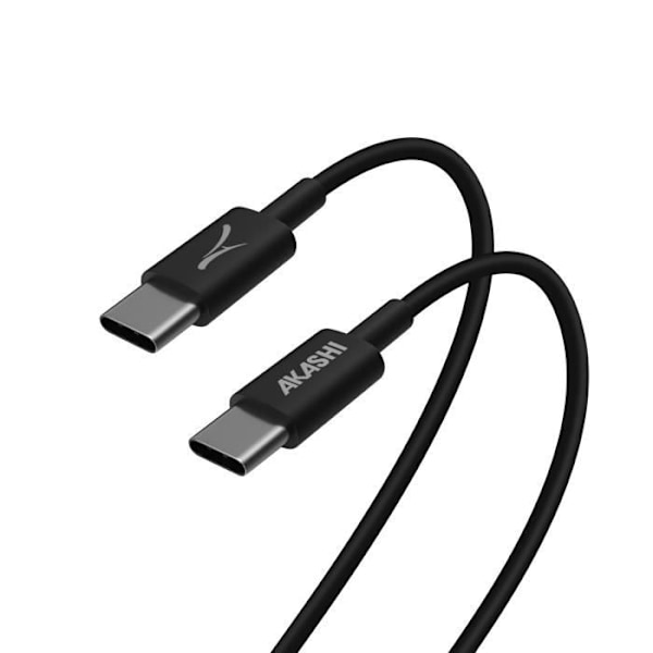 USB-C til USB-C 60W Opladning Synkronisering Økologisk design 1m Akashi Sort