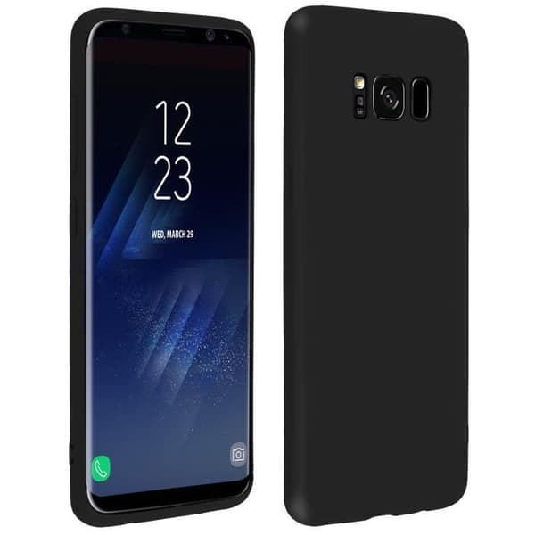 Coque - Forcell - Galaxy S8 - Soft Touch - Silikone Gel - Sort Svart