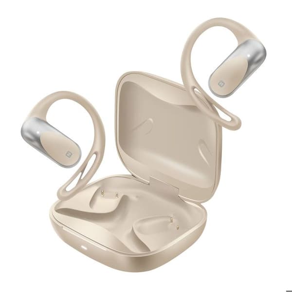 Sporthörlurar - SWISSTEN - Luftledning - Bluetooth 5.4 - IP54 - Beige beige