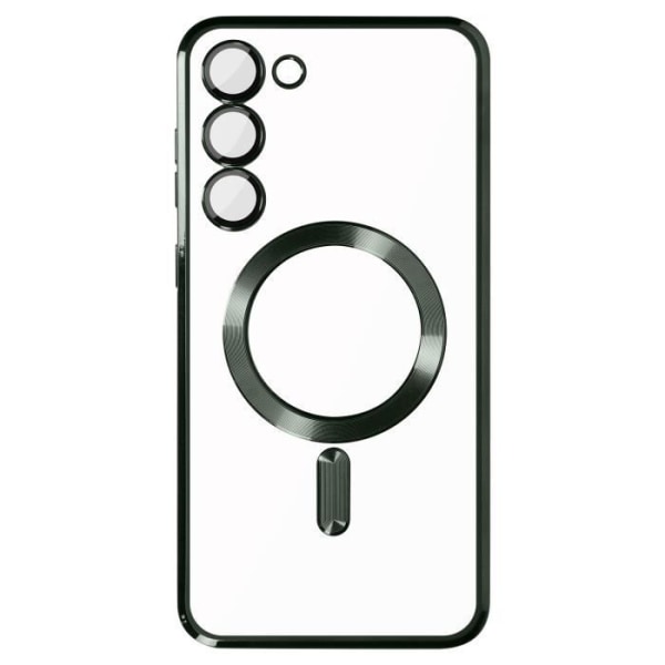 MagSafe fodral för Samsung S23 silikon kameraskydd Transparent / Grön