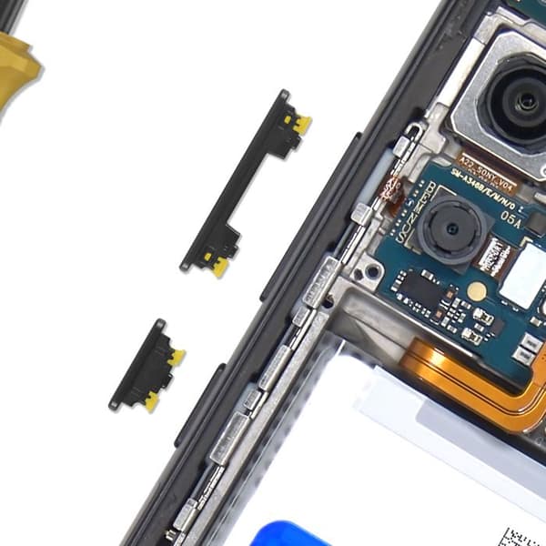 Erstatningsknapper til Power + Volume til Galaxy A54 5G / A34 5G Sort Svart