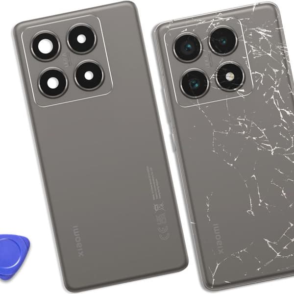 Baksida - XIAOMI - 14T Pro - Original - Grå - Förenklad installation Grå