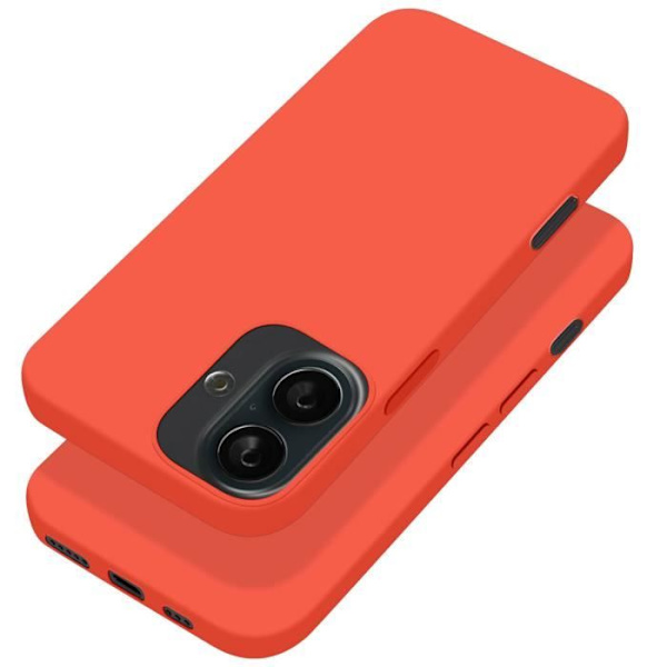 Fodral till iPhone 16 Plus - AVIZAR - Halvstyv Soft-touch Anti-fingeravtryck - Korall Rosa