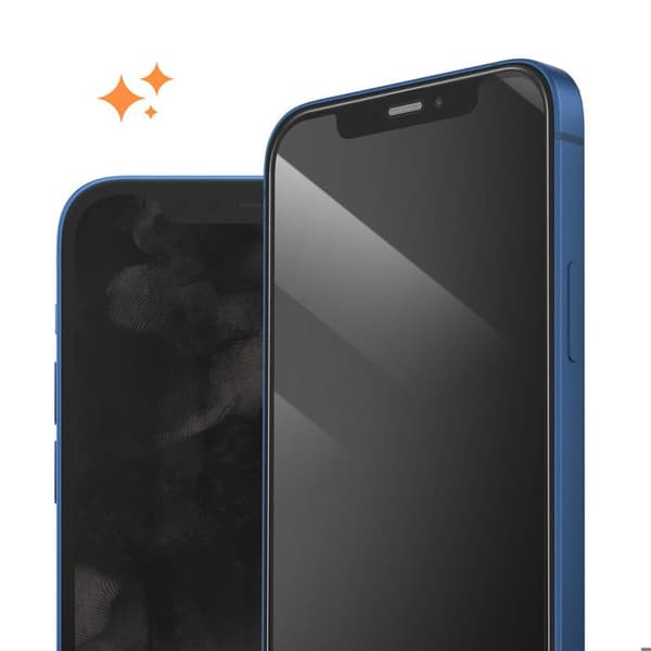 Skærmbeskyttelse til iPhone 12 Pro i Hærdet Glas 0.40mm Høj Modstand Sort Svart