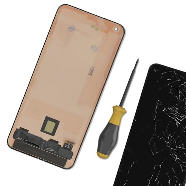 LCD-skærm og Touchscreen til Xiaomi Mi 11 5G - RELIFE - Sort - Hærdet glas - Indbygget flad kabel Svart