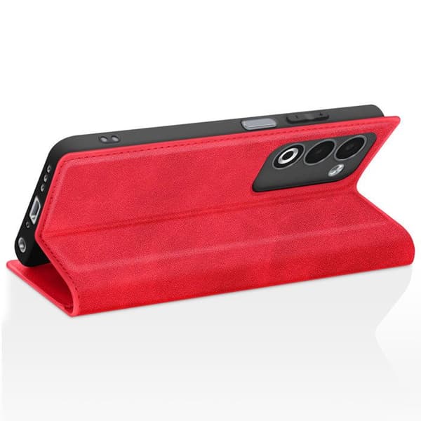 Folio Classic Case för Oppo A5 med Ställfunktion Röd Röd