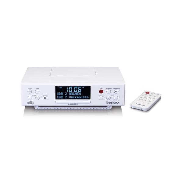 Lenco KCR-190WH - Køkkenradio DAB+/FM med Bluetooth®, LED-belysning og timer - Hvid Vit