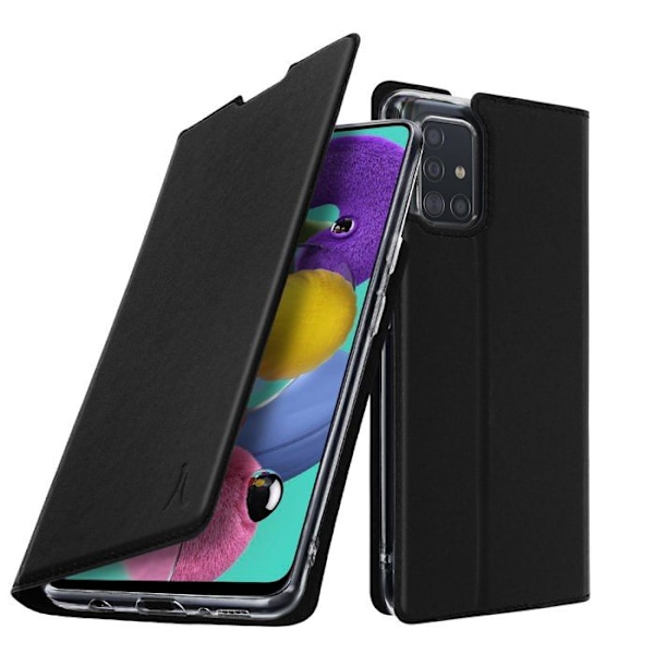 Housse Samsung Galaxy A51 Porte-carte Støtte Video Akashi Sort Svart
