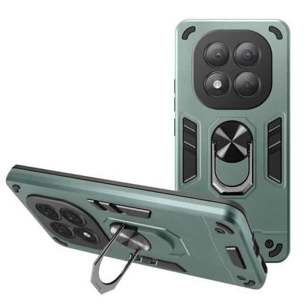 Coque for Redmi Note 14 Pro ja 14 Pro Plus Renkaatuki Iskunkestävä Vaaleanvihreä Grön