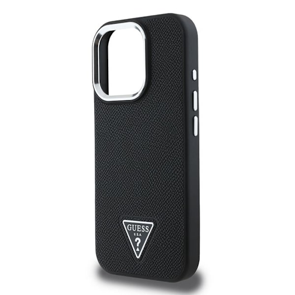 Kotelo iPhone 16 Prolle - Guess Triangle Graained MagSafe (GUHMP16LPGPGTSPSK) - musta