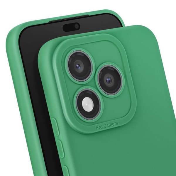 Honor 400 Lite Silikonikuori Litteä Kamerasuoja Vihreä
