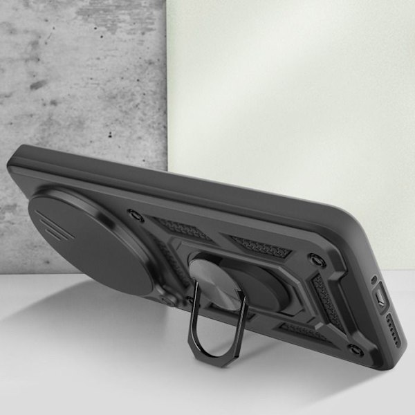 Coque til Xiaomi 15 Ultra Ring Support med Kamera Beskyttelse Mayaxess Sort Svart
