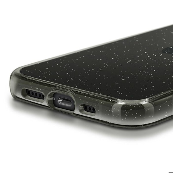 Coque Paillette för iPhone 16e Hybride Design Glamour Svart Svart