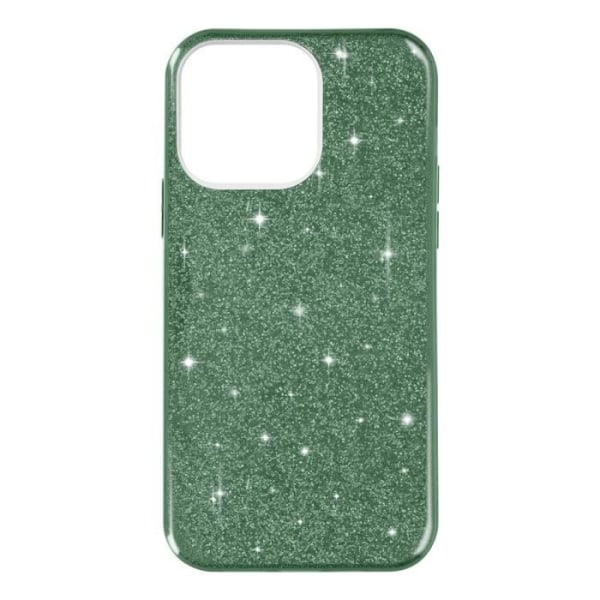 iPhone 14 Pro Avtagbart Glitter Halvstyvt silikonfodral Grönt