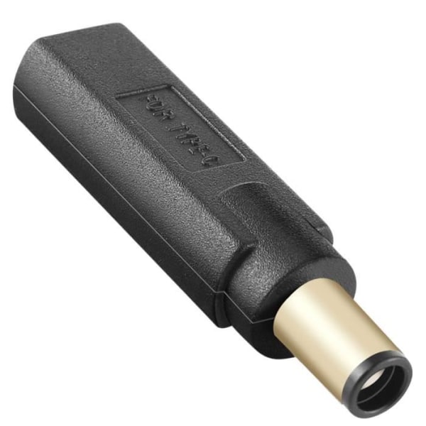 USB-C til DELL bærbar opladningsadapter 7,4 x 5,0 mm, sort Svart