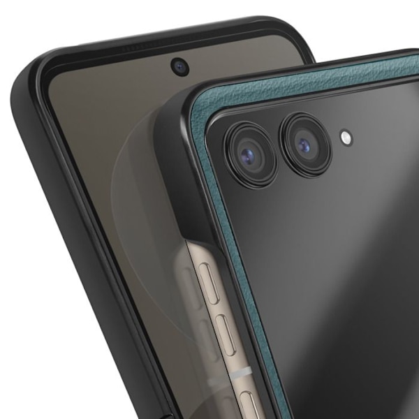 Coque Clapet för Motorola Razr 60 och 50 5G med Hängselskåda Grön Grön