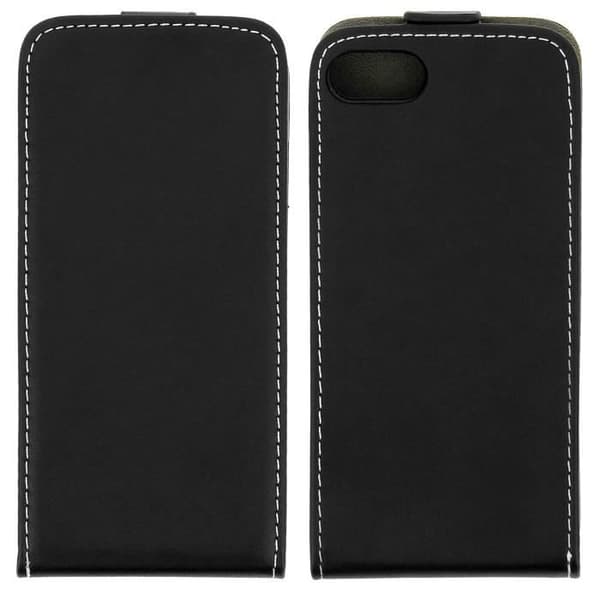 Pungetui - AVIZAR - iPhone 7/iPhone 8 - Sort - Silikone - Lodret Klap Svart