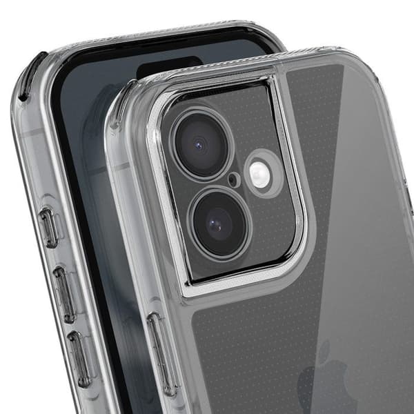 Cover til iPhone 16 - AVIZAR - Forstærket - Bi-Materiale - Antislip - Sort Svart