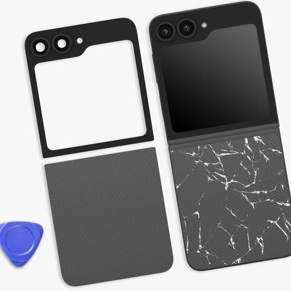 Galaxy Z Flip 6 Musta Ylä- ja Alapaneeli Svart