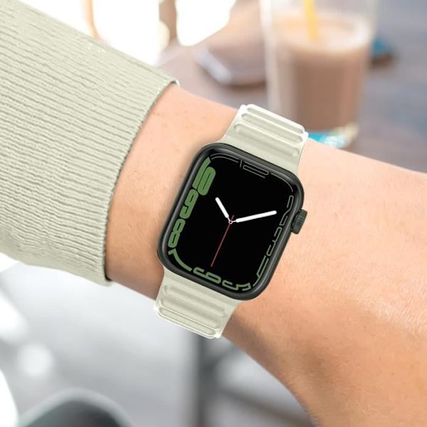 Armband för Apple Watch 41mm / 40mm / 38 mm Justerbar silikonbeige