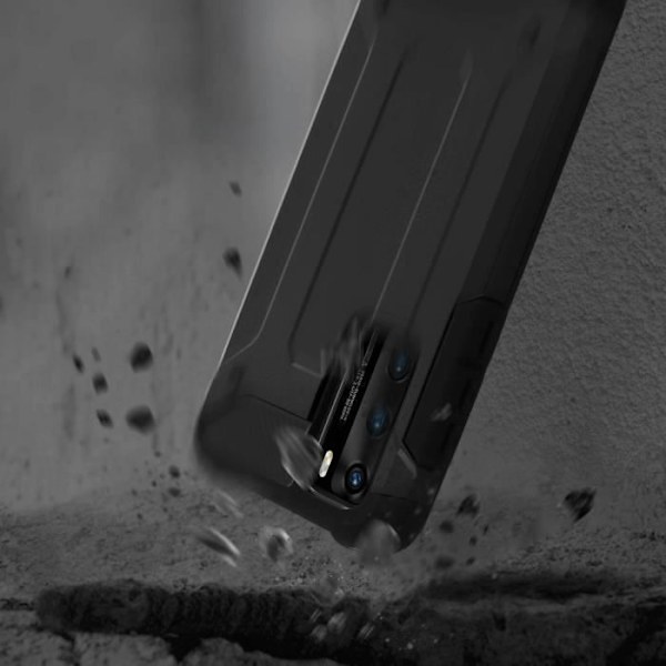 Coque - ILMOITTAA - Huawei P40 - Bi-materiaali - Iskunkestävä - Musta Svart