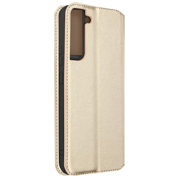 Lompakkokotelo - Samsung - Galaxy S22 Plus - Kulta Keltainen - Keinonahka - Video-tuki Gult guld