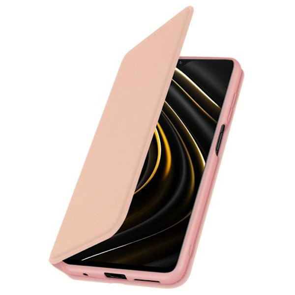 Housse - Xiaomi - Poco M3 - Øko-læder - Rosé champagne - Støttefunktion Champagne rosa