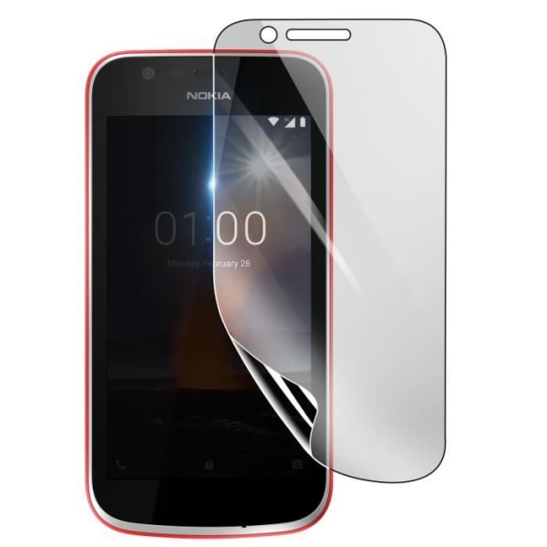 Näytönsuoja - 3MK - Nokia 1 - Iskunkestävä Hydrogeeli - Läpinäkyvä - Naarmuuntumaton Transparent