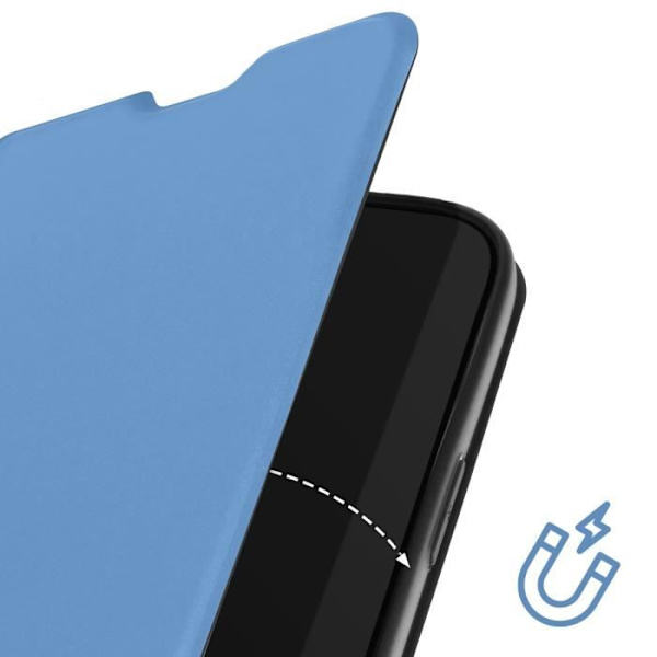 Fodral till iPhone 16 - AVIZAR - Soft touch - Korthållare - Videostöd - Blå Blå