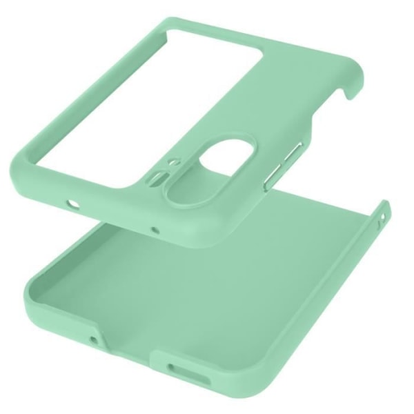 Fodral till Oppo Find N2 Flip - AVIZAR - Anpassad design - Styv polykarbonat - Ljusgrön - Vit Ljusgrön