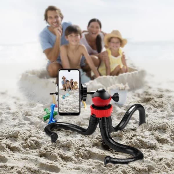 Octopus Support - AVIZAR - Fleksibel rotation 360° - Sort - til smartphone, GoPro, kamera