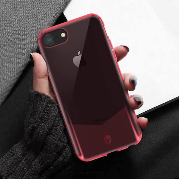 Coque - Tryax - Force Case Pure - Punainen - iPhone 6/6S/7/8/SE 2020 - Iskunkestävä 1m Röd