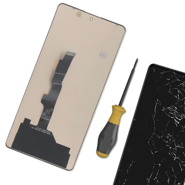 LCD-skärm och Touchscreen för Xiaomi Redmi Note 13 - RELIFE - Svart - Härdat glas - 5,5 tum - Android Svart
