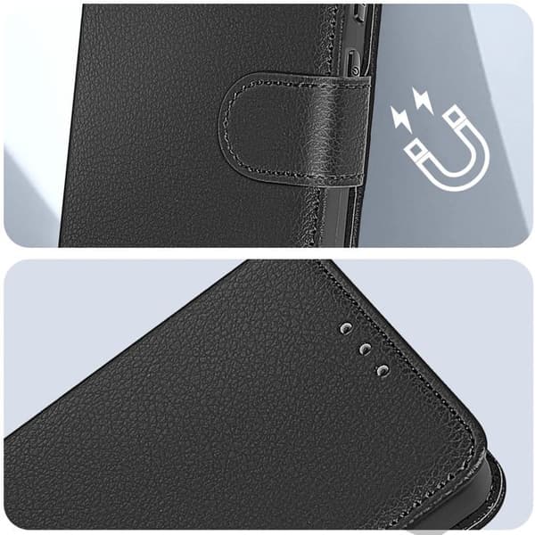 Etui til OnePlus 12 og OnePlus 12R - AVIZAR - Flip Wallet Video Support - Sort Svart