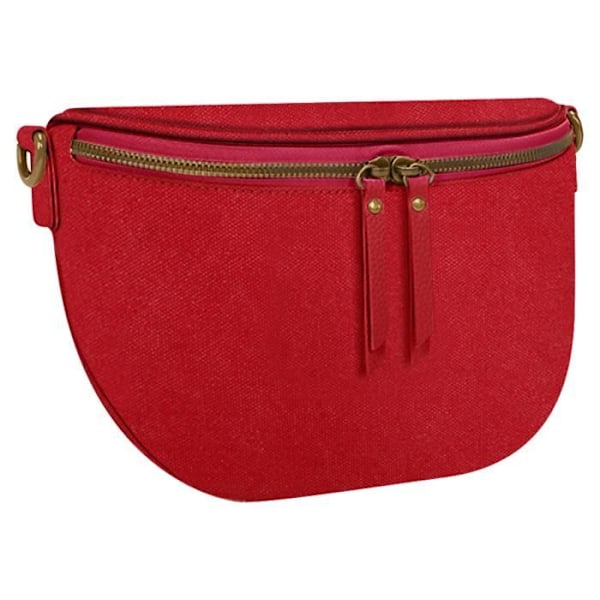 Luna Crossbody bältesväska i Fuchsia Gallantry-tyg Rosa