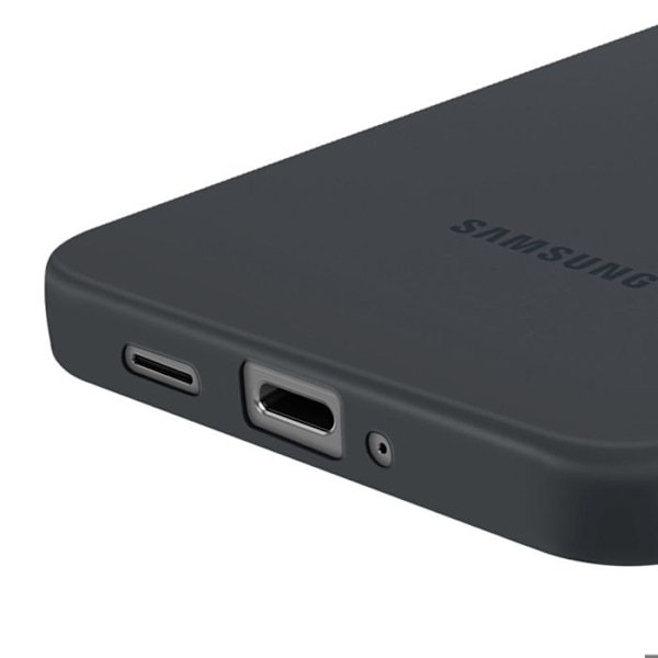 Coque til Samsung S25 Edge Silikone Fleksibel Blød Berøring Original Samsung Sort