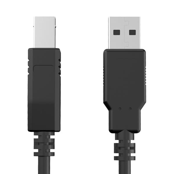 USB-B Han til USB-A Han 2.0 til Printer 1,5m Power Force Sort