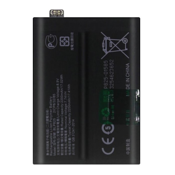 Intern batteri til Oppo Find X3 Neo 4500mAh BLP825 Sort Svart