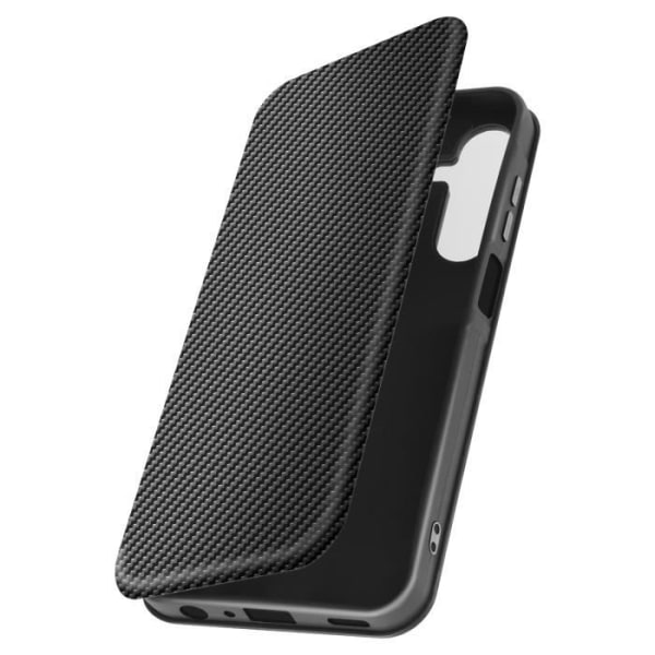 Smartphone etui - AVIZAR - Samsung Galaxy A25 5G - Øko-læder - Kulfiber - Kortholder klap